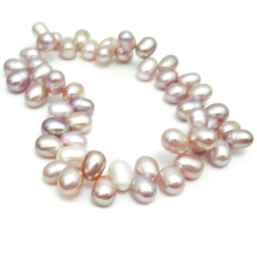 Natural Colours Top Drilled Pearls Anklet